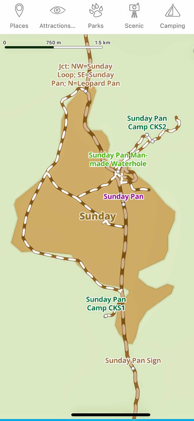 Map of Sunday Pan