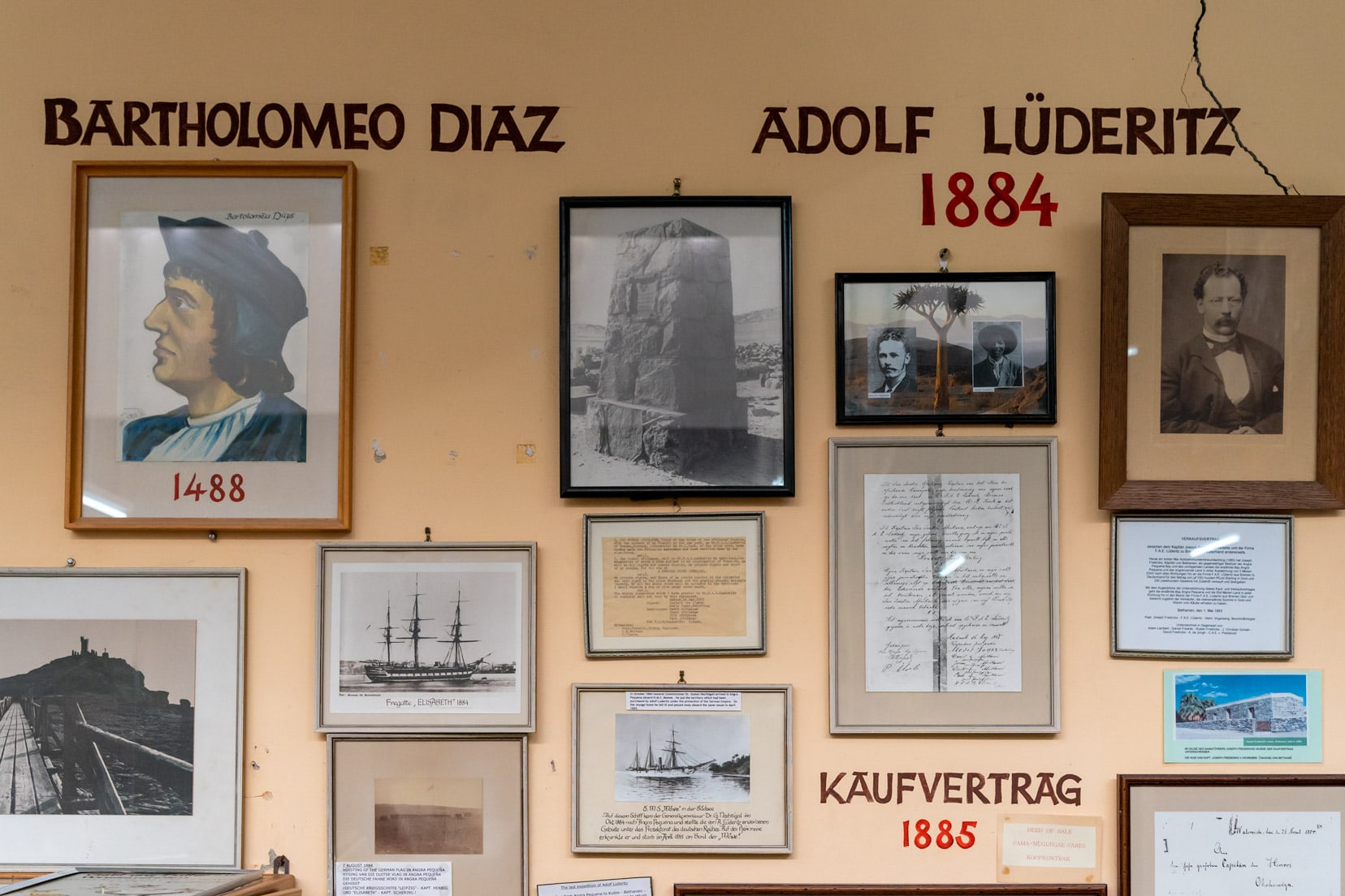 Luderitz Museum photos of people associated with the town