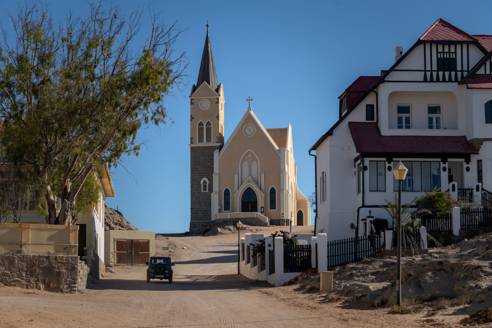 Luderitz church on a hill