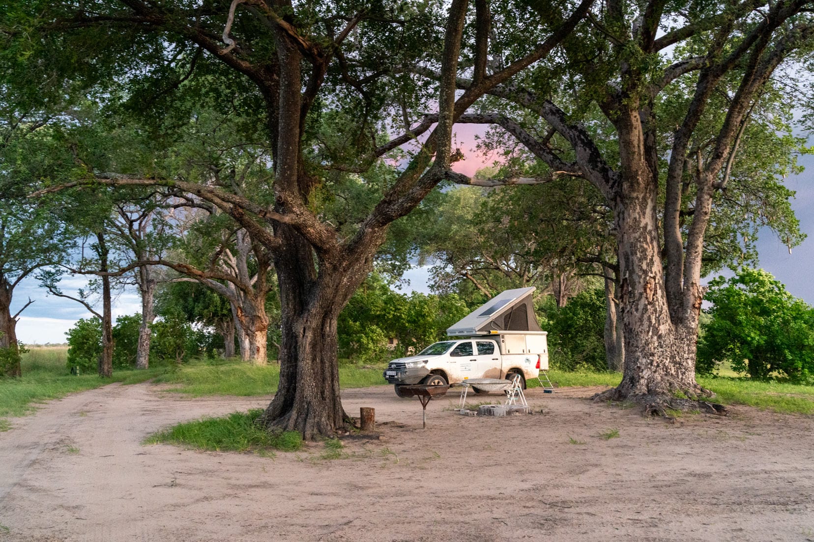 camping in the okavango delta Xakanaxa-campsite,-moremi