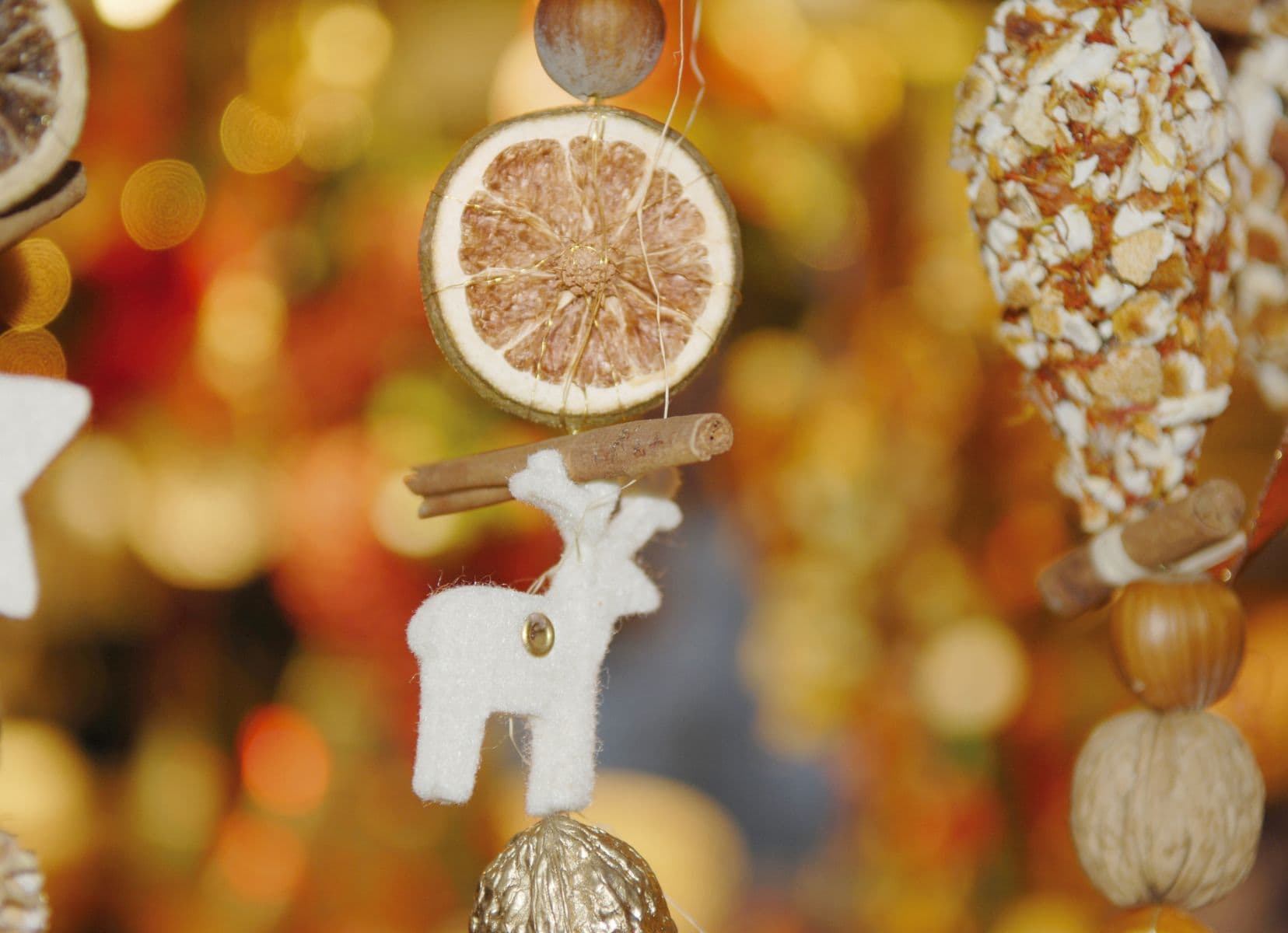 Swiss Christmas Markets hanging orange ornaments