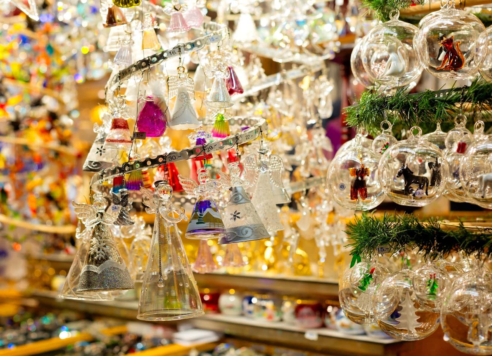 Switzerland Christmas Markets ornaments on display