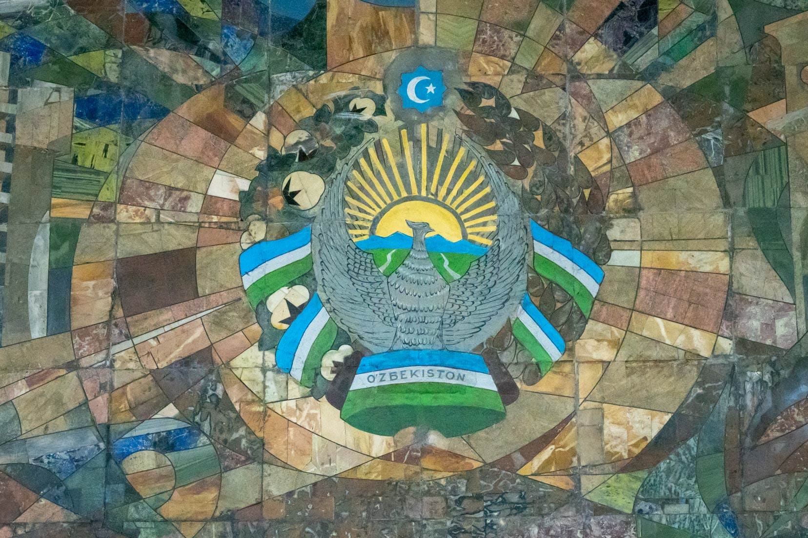 Uzbek-mural in Tashkent metro