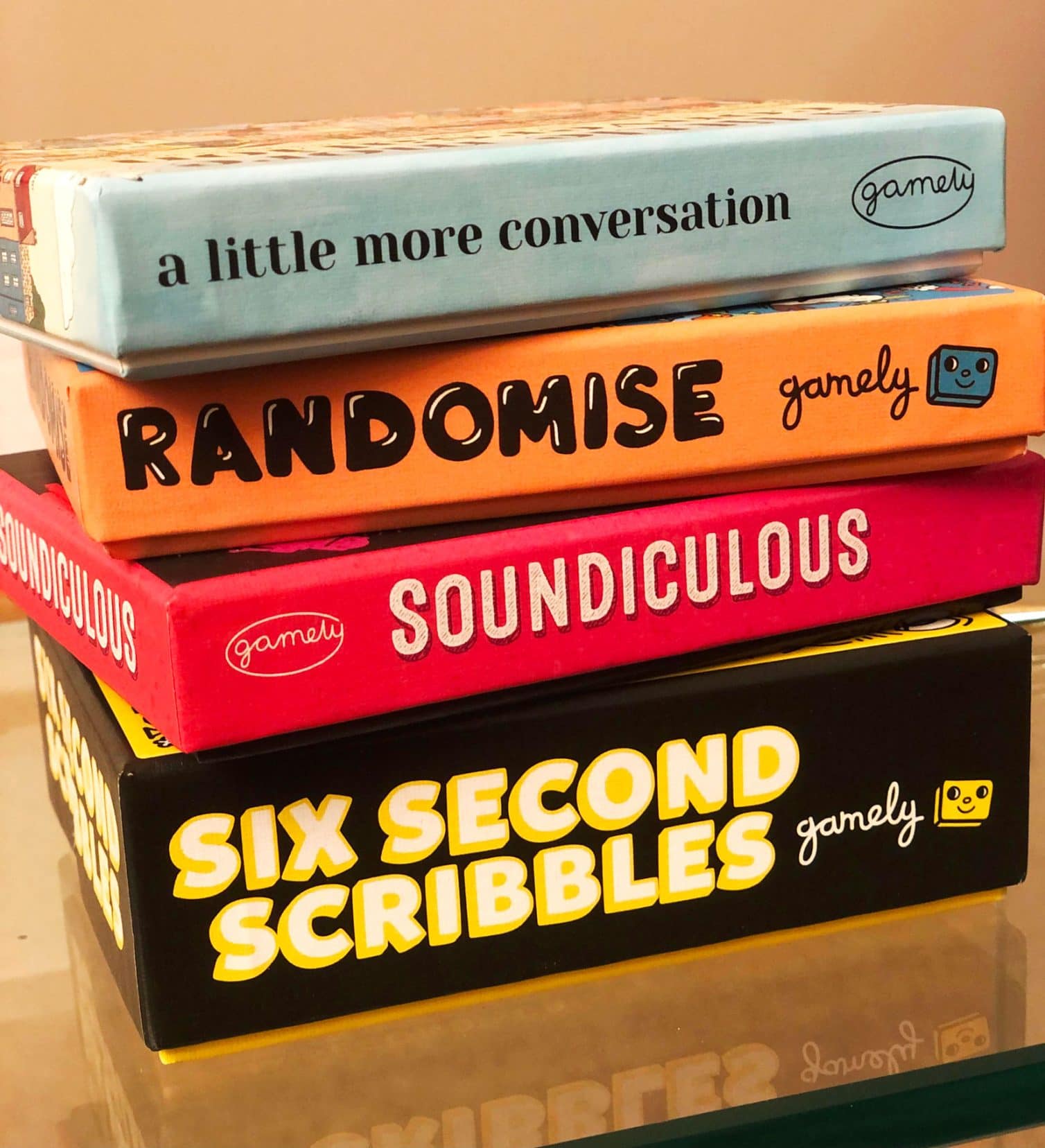 our Stack of Gamely games including Randomise, Six Second Scribbles, Soundiculous and A little more conversation