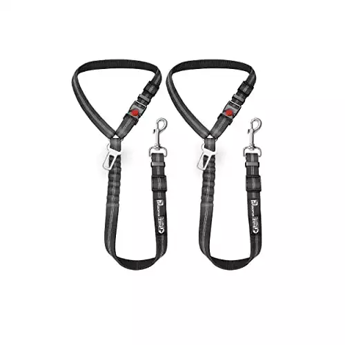 Comfortable Dog Seat Belt Harness for Car – 2-in-1 Leash and Restraint