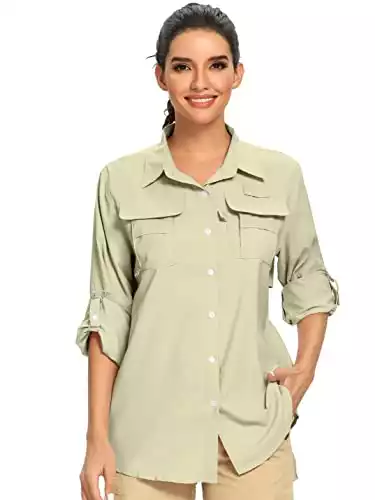 Women’s UPF 50+ UV Sun Protection Safari Shirt