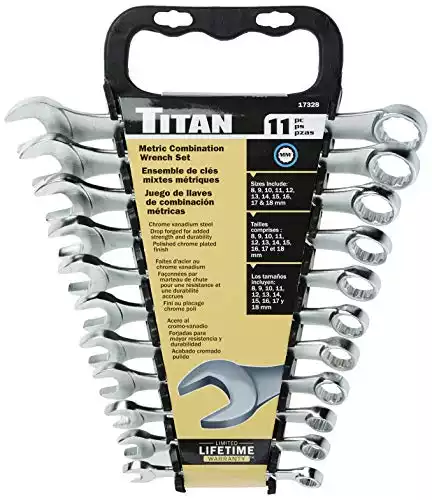 Titan - 11Pc Metric Combo Wrench Set