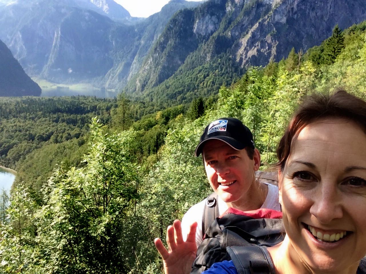 Lars and Shelley hiking in konigssee Germany 