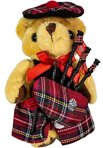 I LUV LTD Musical Teddy Bear Glasgow Clan Tartan Scottish Gift, Made in Scotland