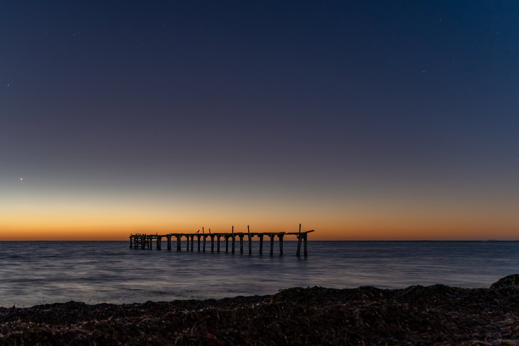 Israelite-Bay-jetty-sunrise with stars