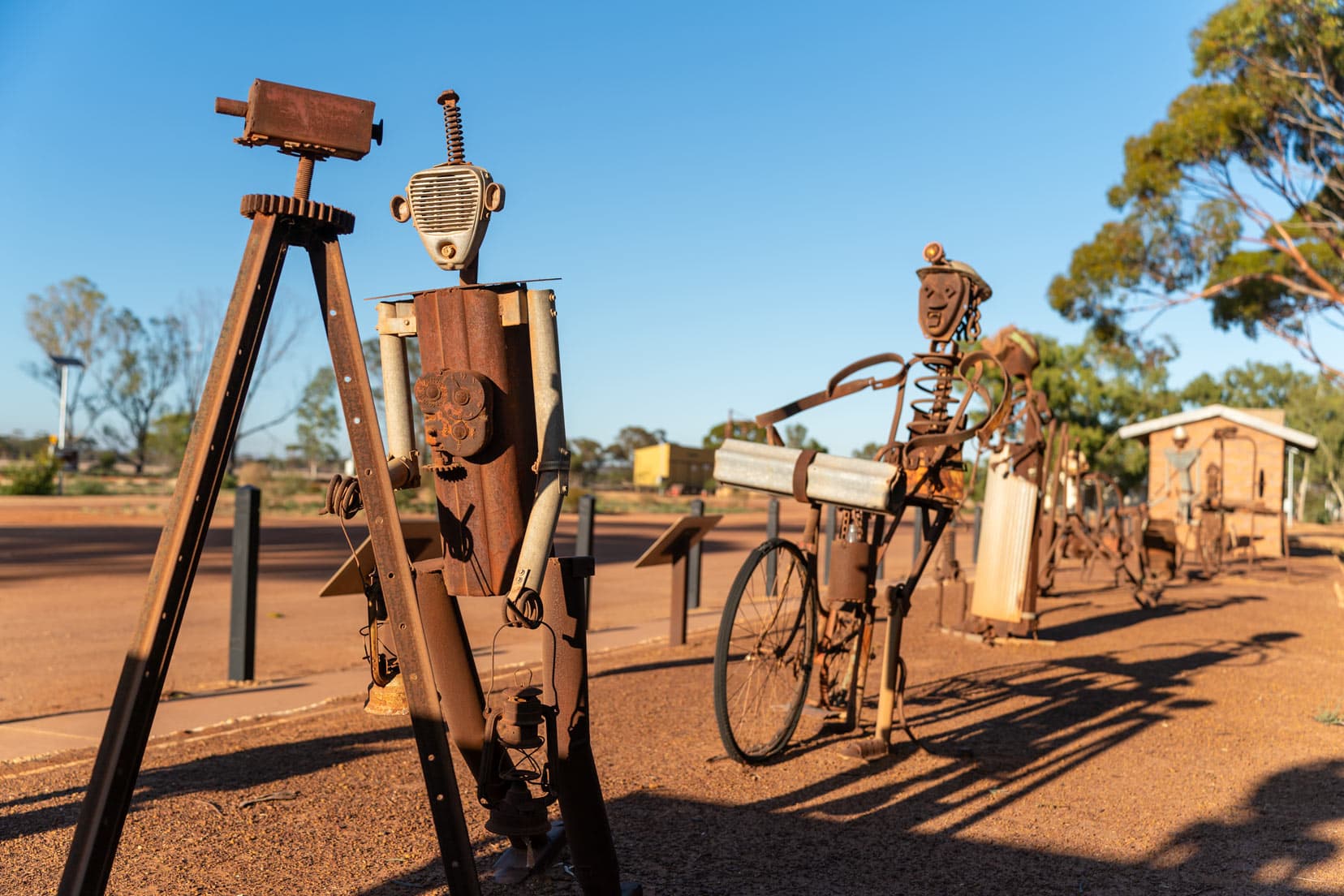Hyden-figures made out of scrap metal art-on-main-street