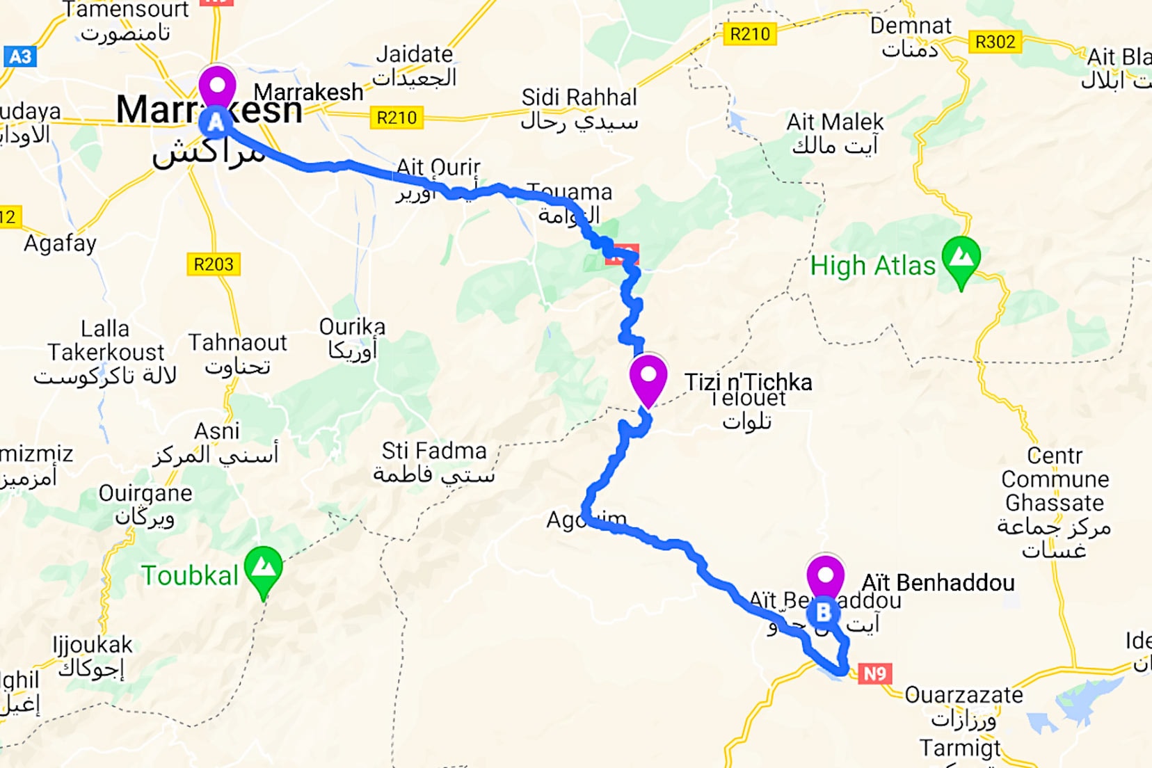 map_marrakech-to-ait-benhaddou 