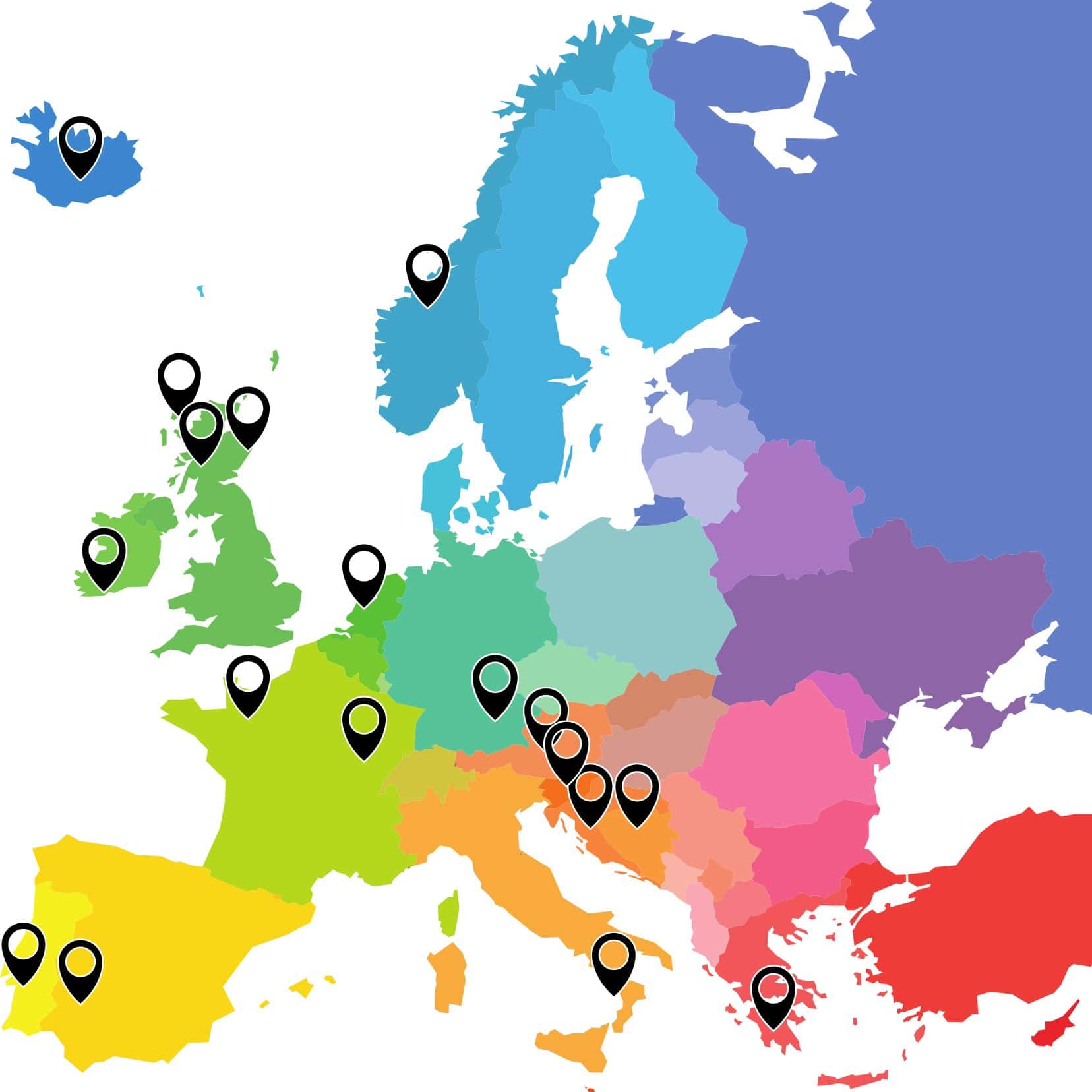 Best Europe road trips Map