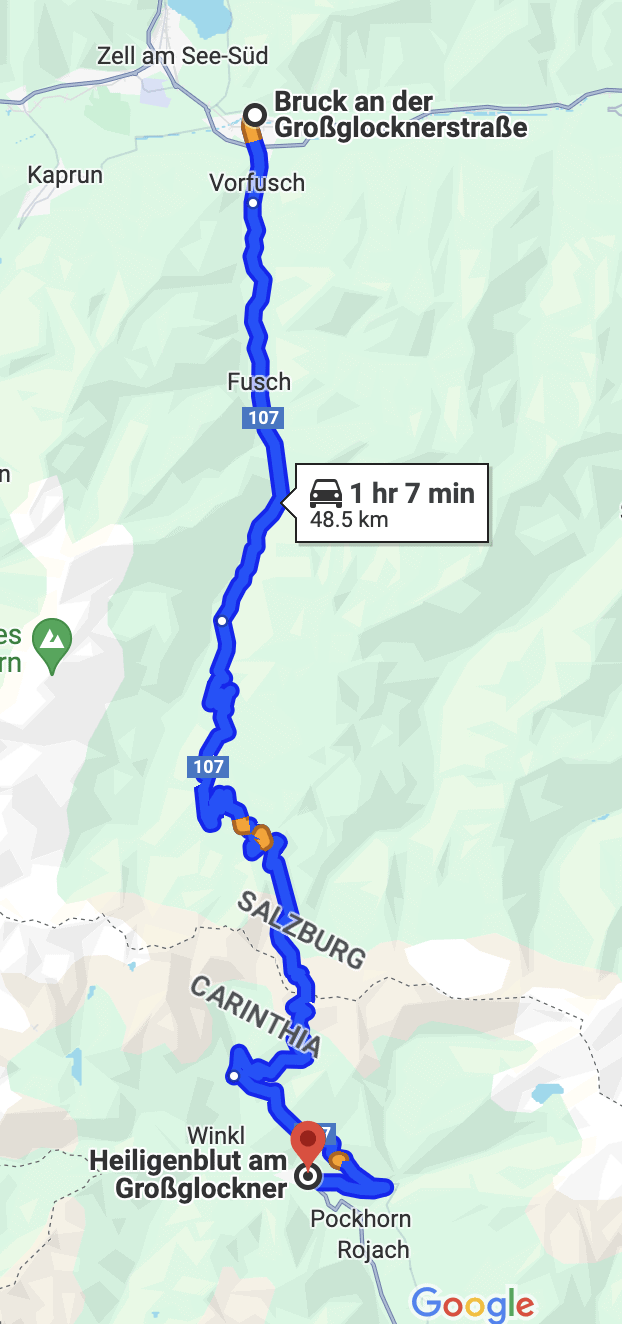 Grossglockner Route Map