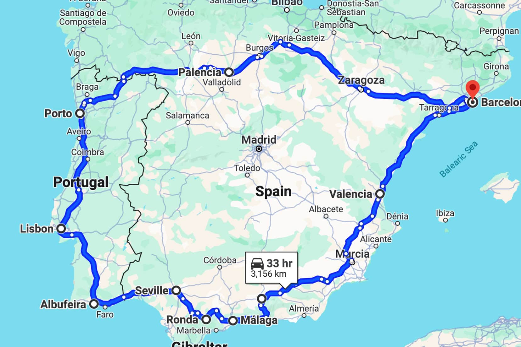 Portugal and Spain Road Trip