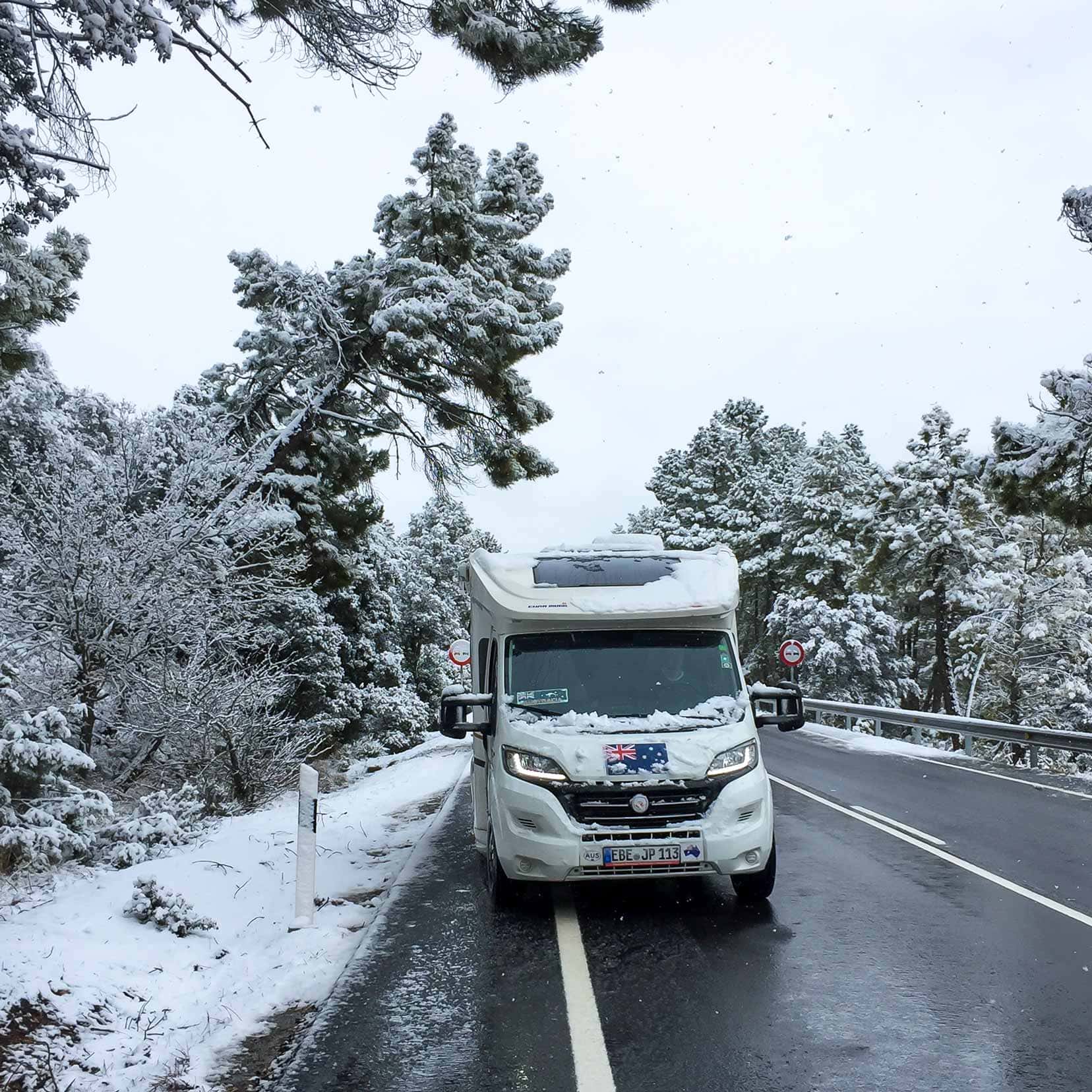  Cuenca-our snow covered motorhome