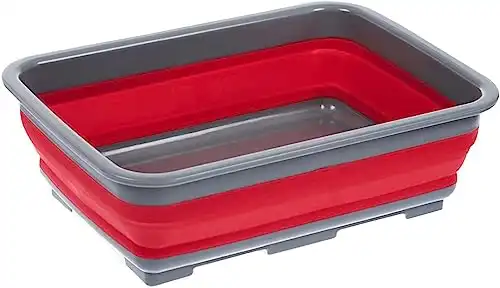 Collapsible Washing Up Bowl - Ideal for Camping (Colours may vary)