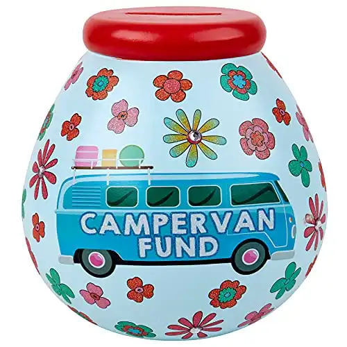 Retro Campervan Money  Savings Bank Pot