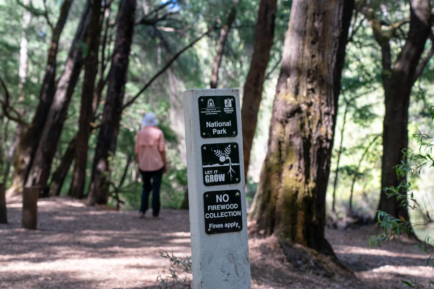 Honeymoon-Pool-walking sign