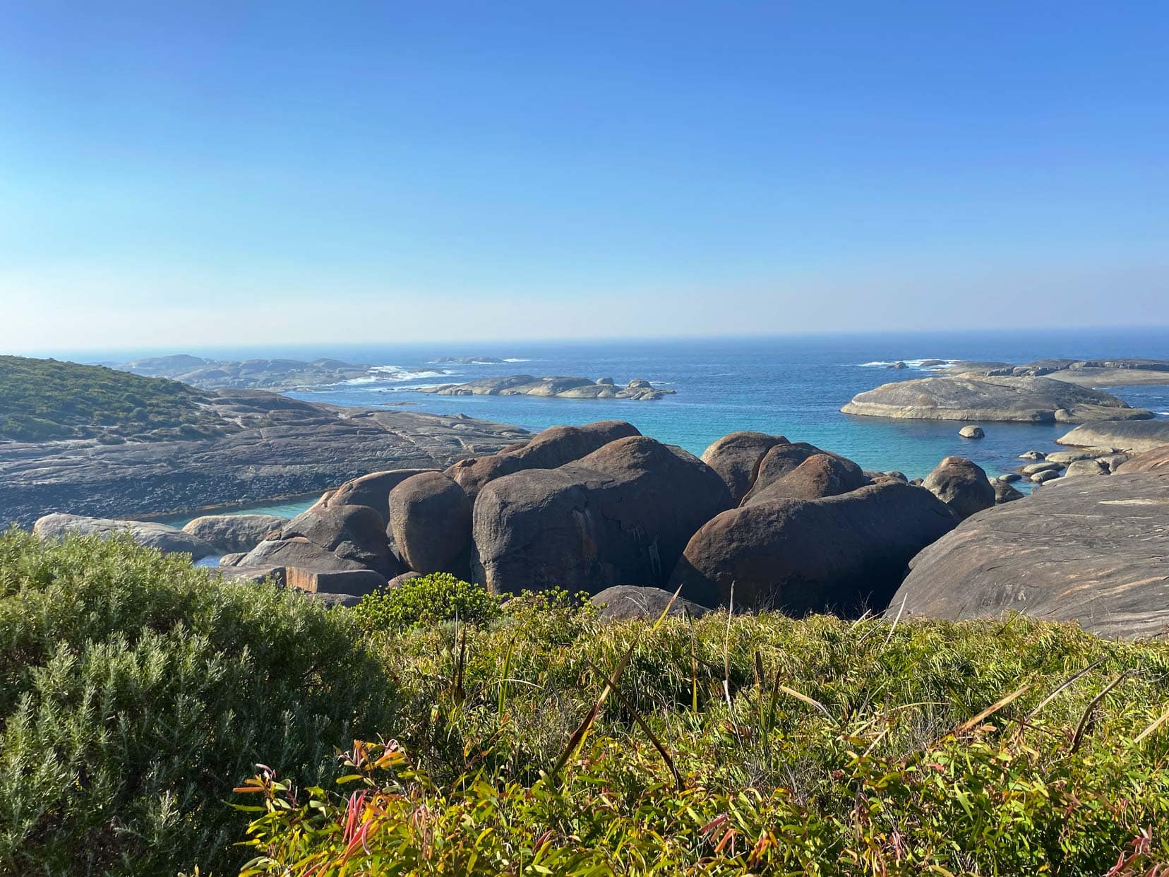 Elephant Rocks - that look a little like a herd of elephants in the bay 