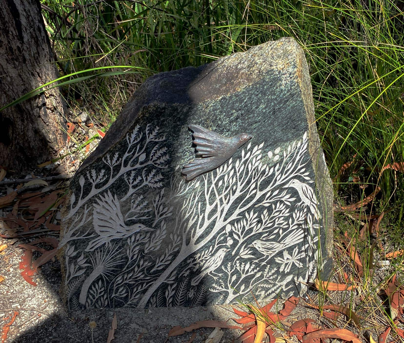 Northcliffe-Understory-Art-Trail-grey-etched-stone 