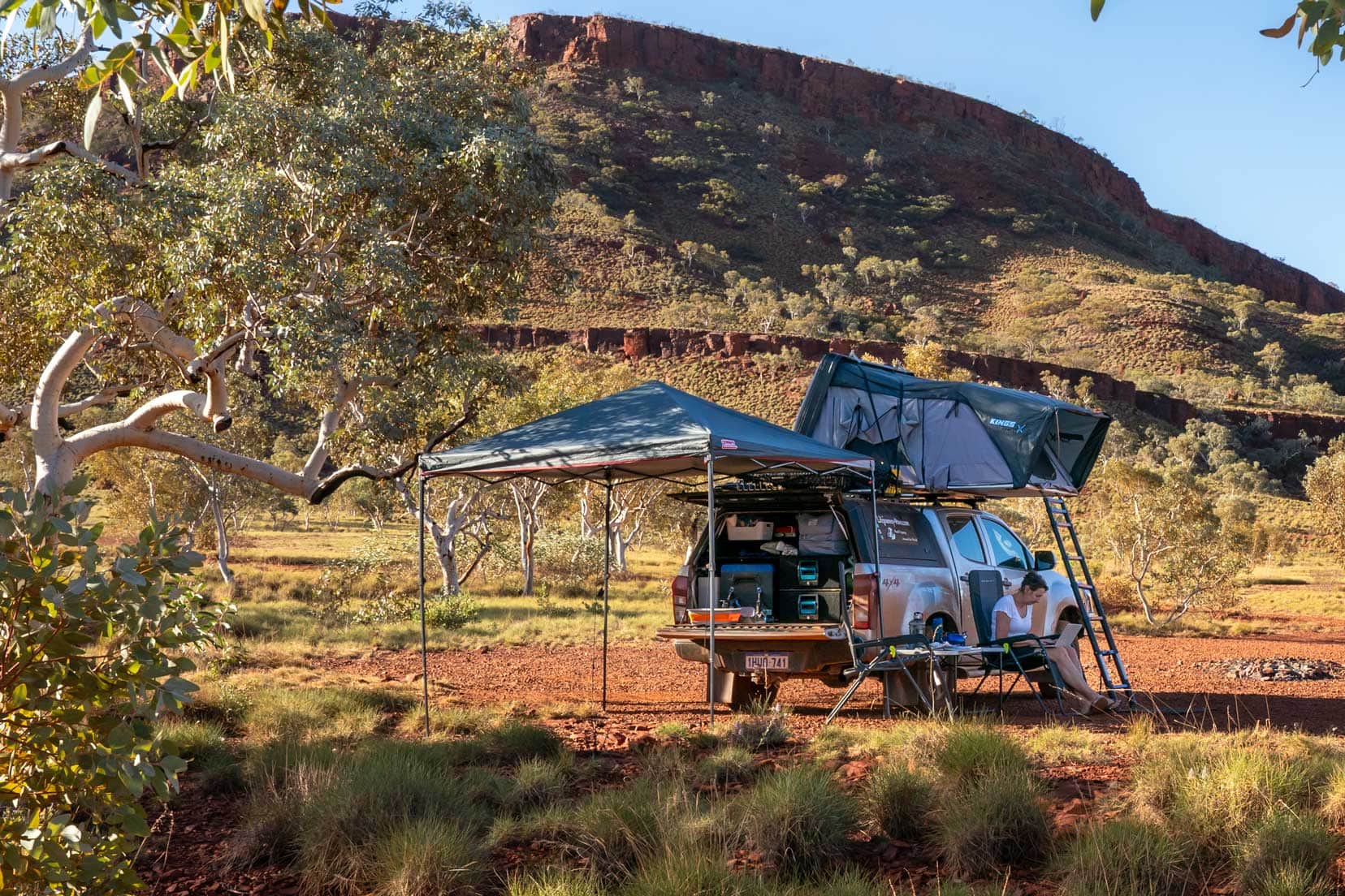 Gazebo at the back of the Isuzu