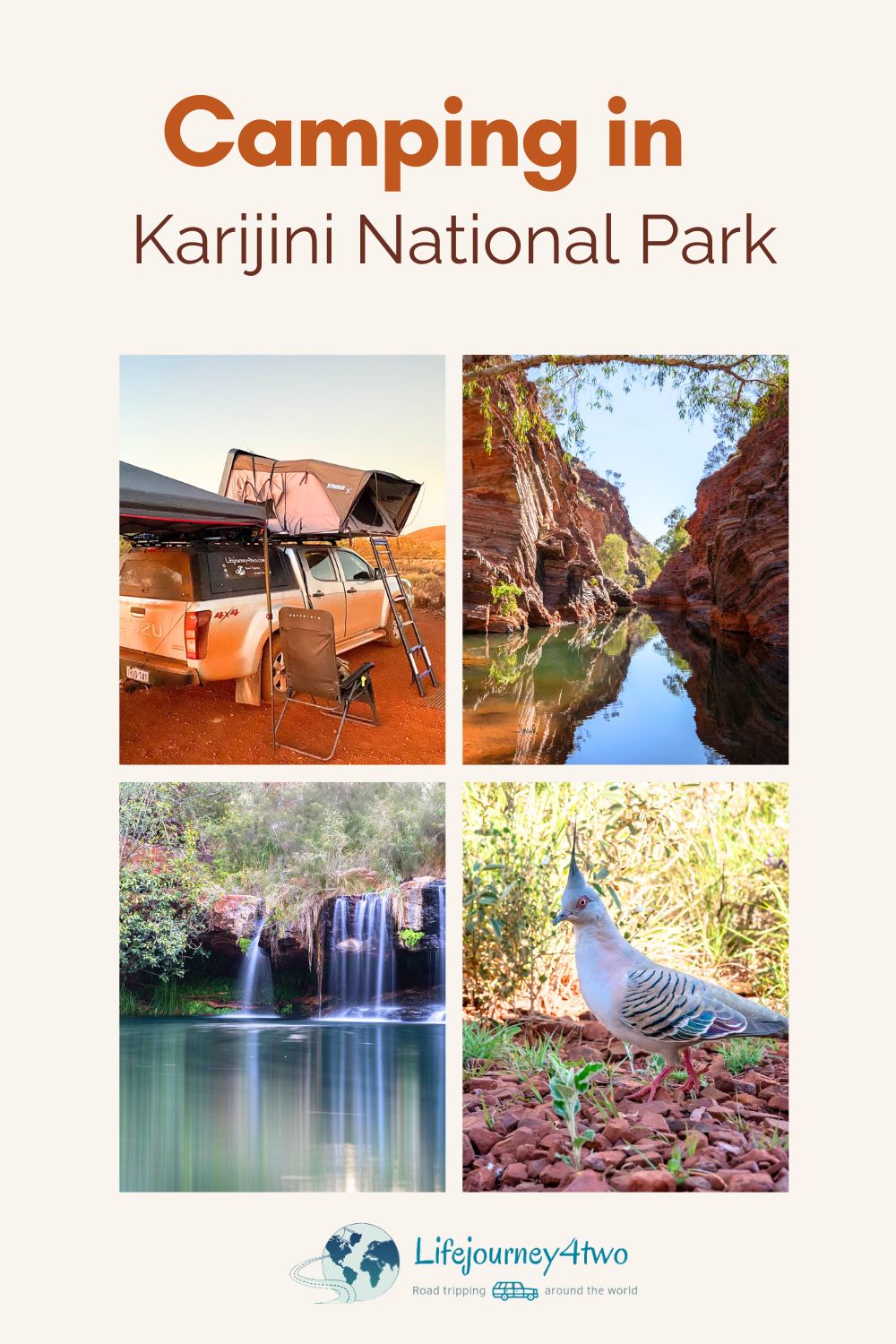 Camping in Karijini National Park pinterest pin