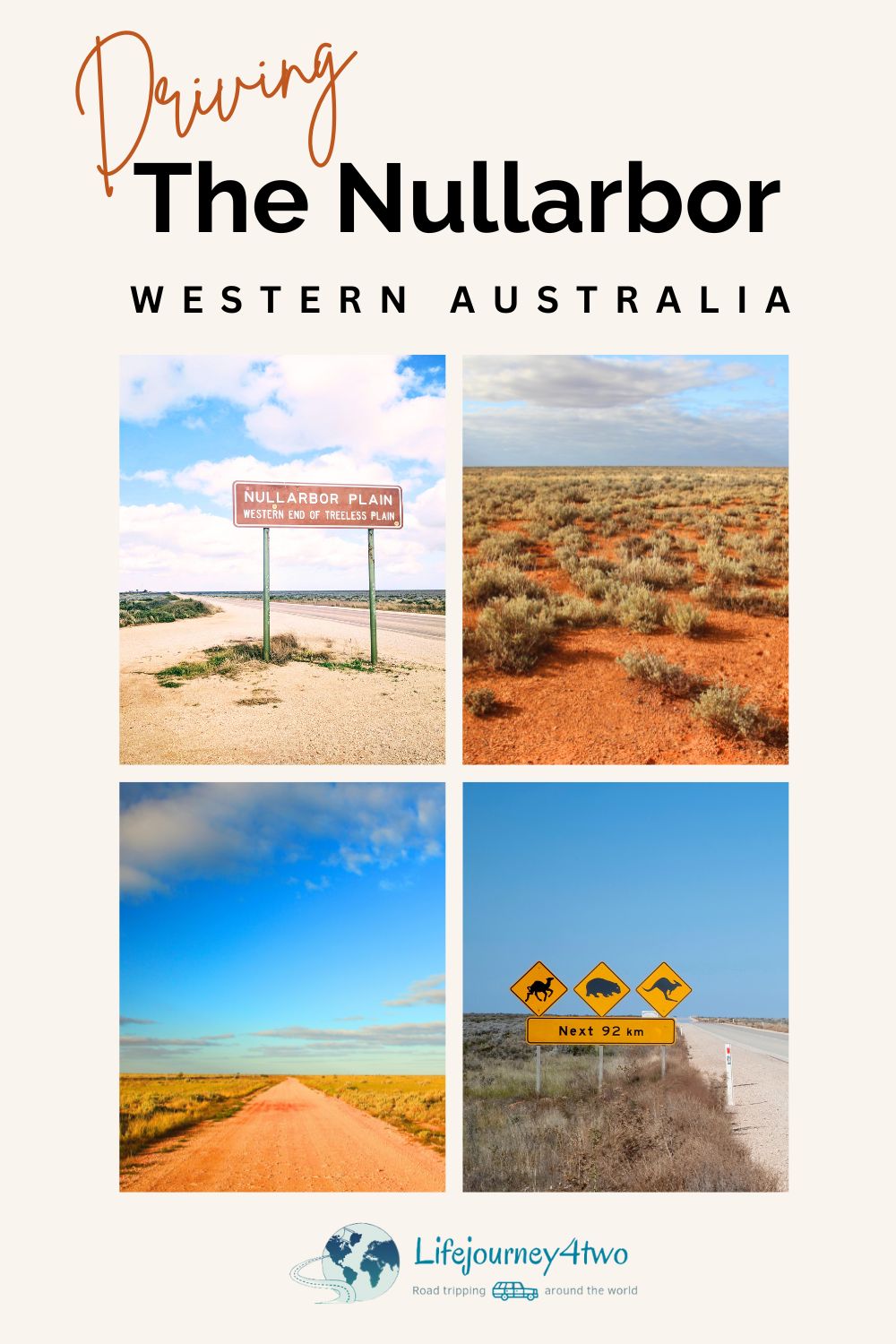 Driving the Nullarbor WA Pinterest Pin