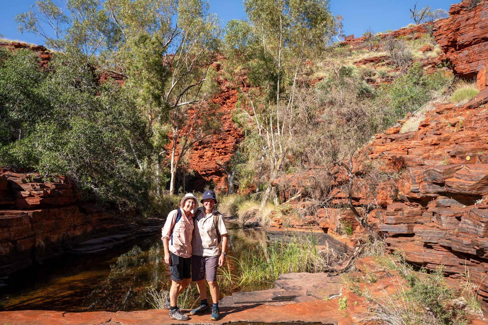 Us at Weano Gorge near the pool 